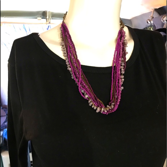 Jewelry - 3/$20 Vintage, stone, multi strand necklace, 23-29”